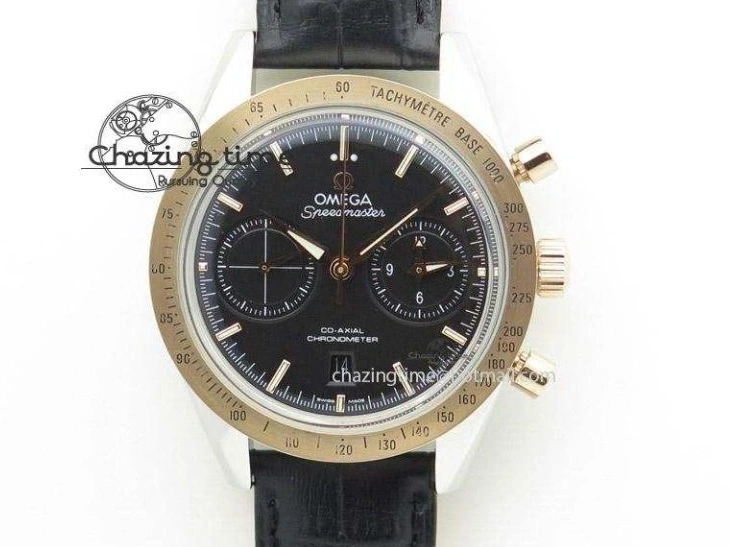 0118 Speedmaster MoonWatch  Apollo 16 Black Dial On SS Bracelet Supportive 8231